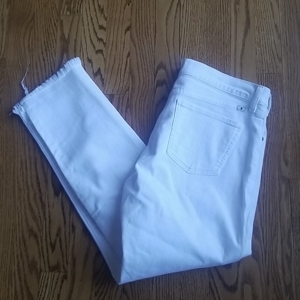 NWT Lucky Brand raw hem white jeans 10/30 - Picture 5 of 6